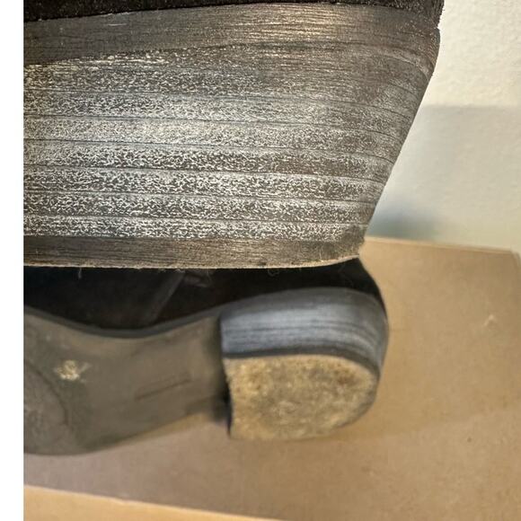 Vince Camuto Black Suede Leather Booties with Zipper Details - Size 10M - Boots - Picture 7 of 9